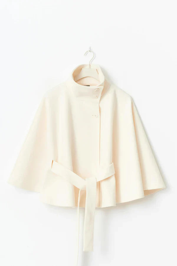 Elegante Gürtel-Cape-Jacke