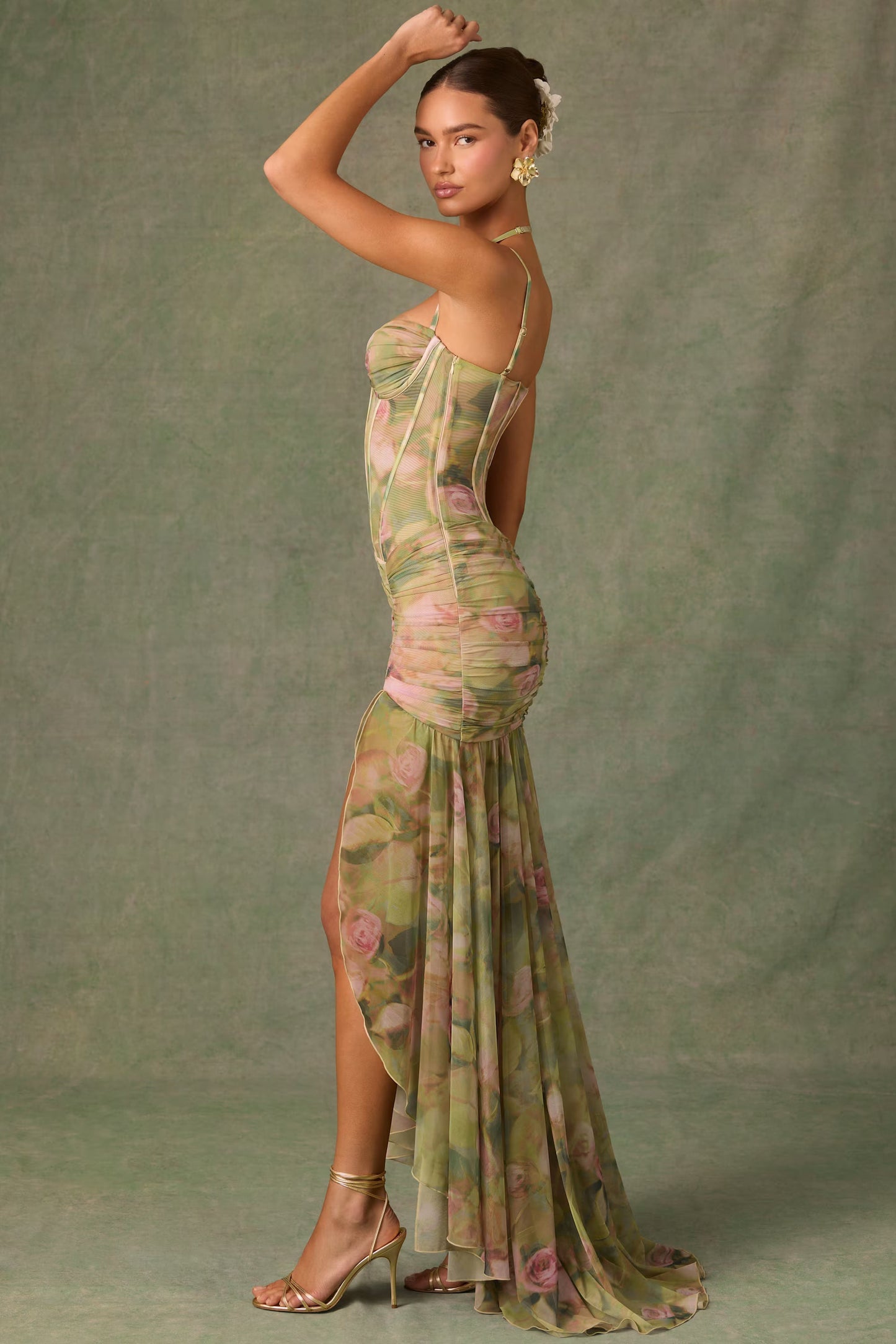 Korsettkleid mit Blumenmuster