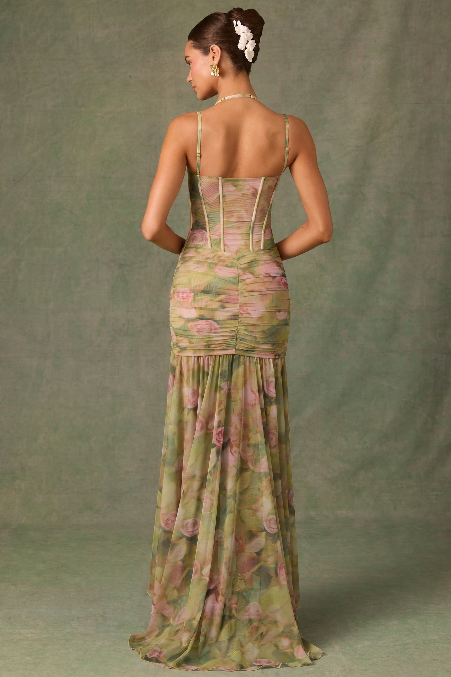 Korsettkleid mit Blumenmuster