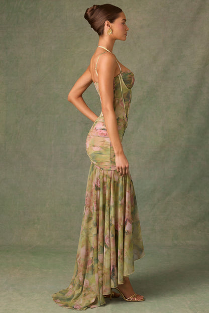Korsettkleid mit Blumenmuster