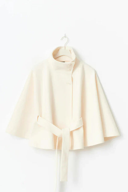 Elegante Gürtel-Cape-Jacke