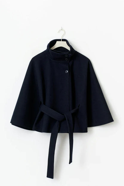 Elegante Gürtel-Cape-Jacke