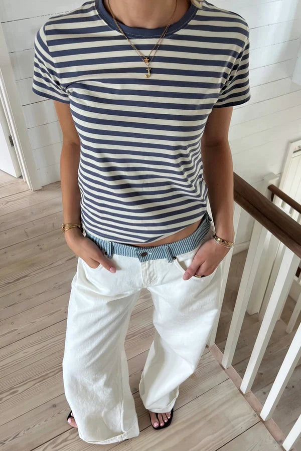 Jeans blancs coupe large