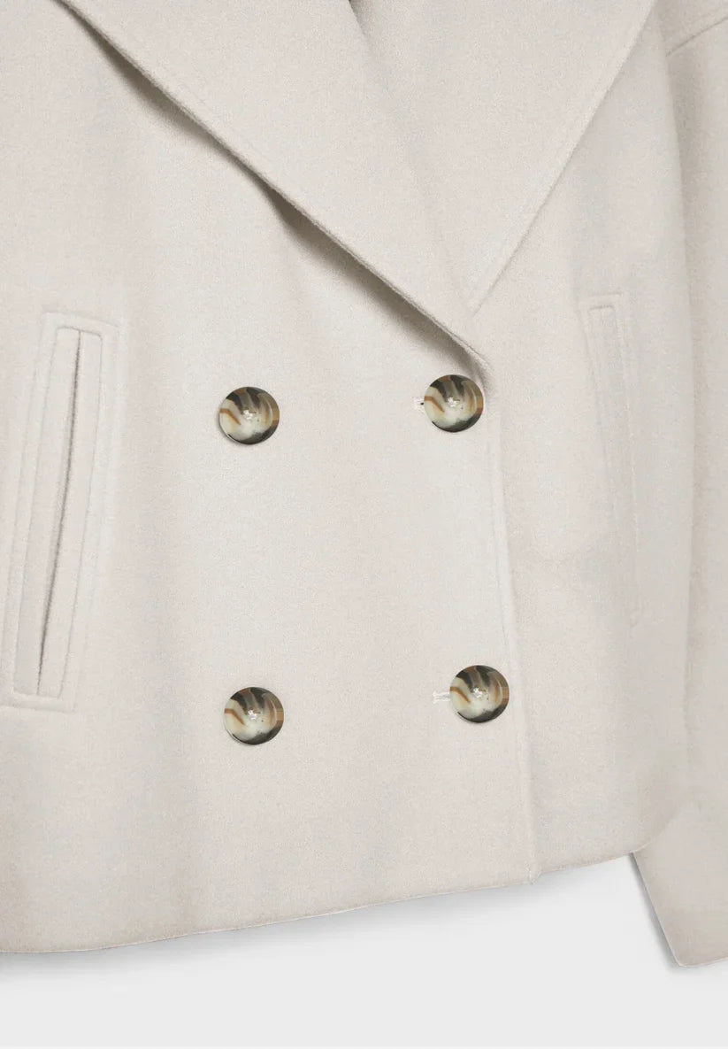 Kurze zweireihige Wolljacke