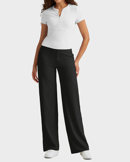 High-Waist-Hose mit weitem Bein
