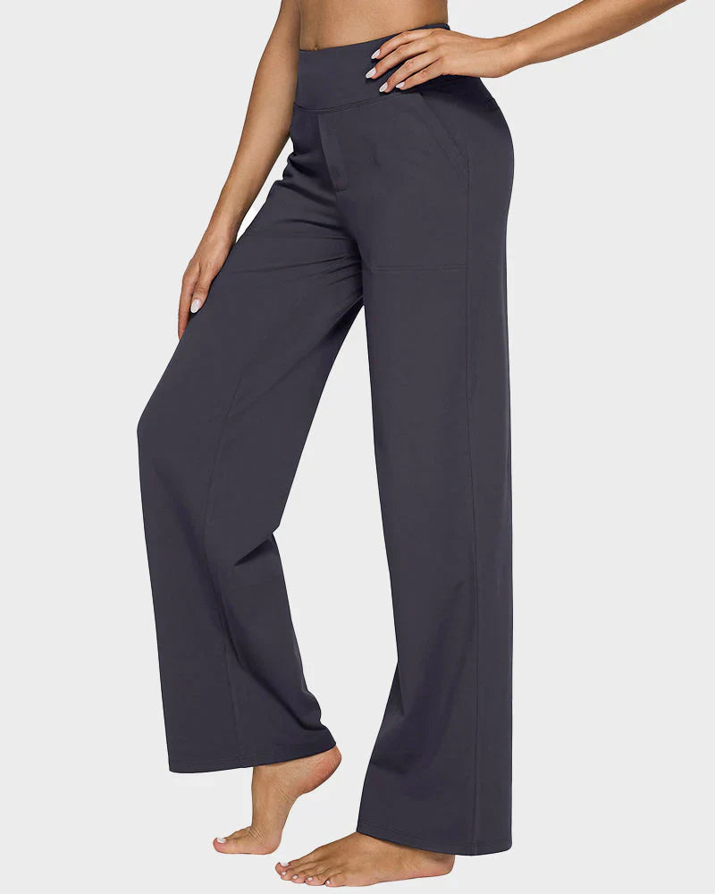 High-Waist-Hose mit weitem Bein