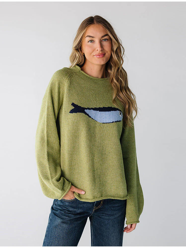 Olive Fisherman Pullover