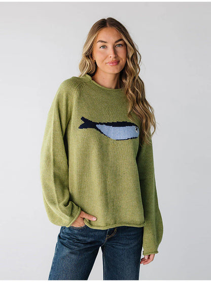 Olive Fisherman Pullover