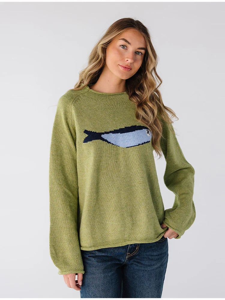Olive Fisherman Pullover