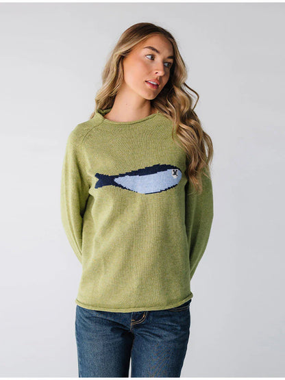 Olive Fisherman Pullover