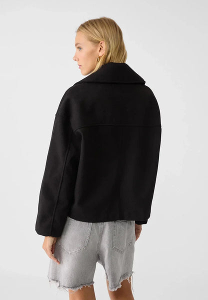 Kurze zweireihige Wolljacke