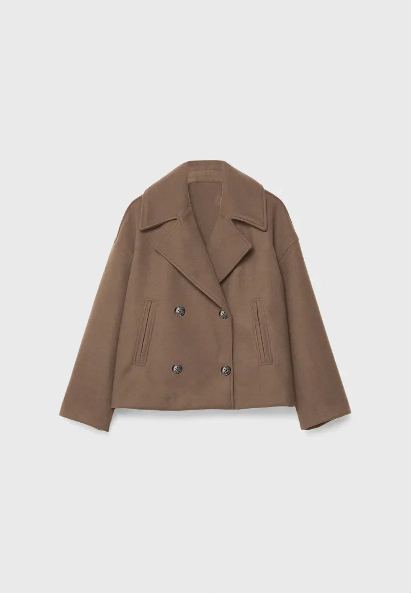 Kurze zweireihige Wolljacke