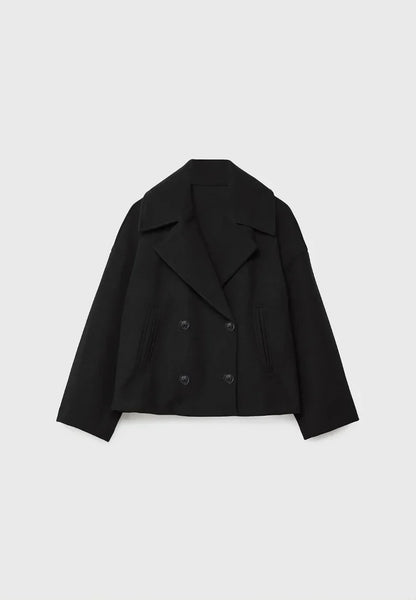 Kurze zweireihige Wolljacke