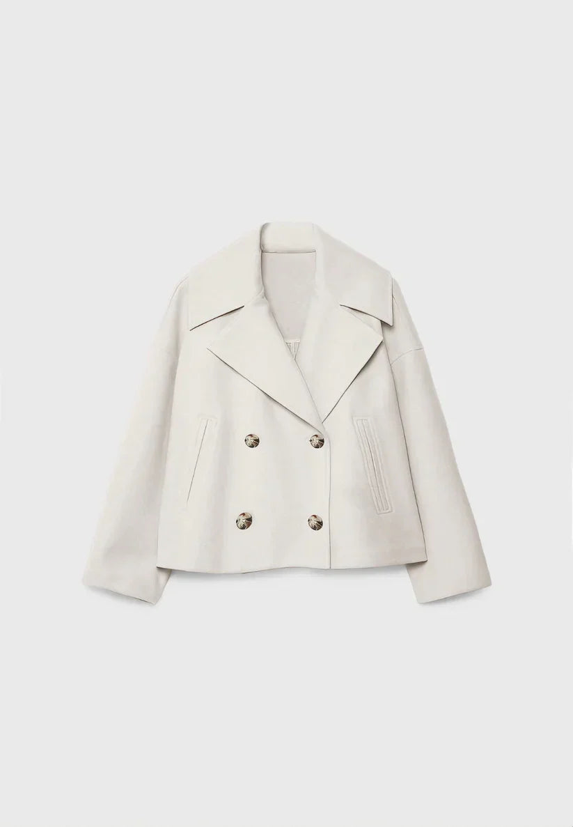 Kurze zweireihige Wolljacke