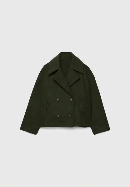 Kurze zweireihige Wolljacke