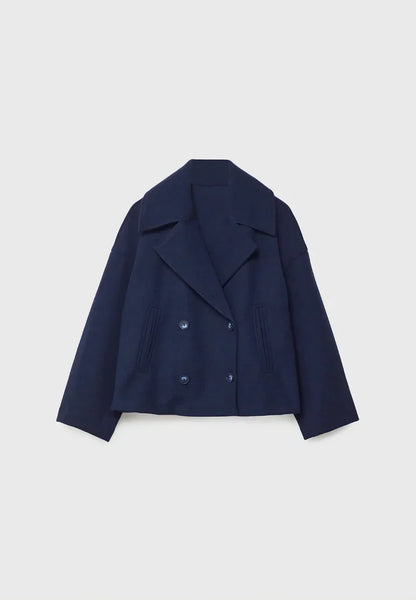 Kurze zweireihige Wolljacke
