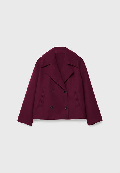Kurze zweireihige Wolljacke