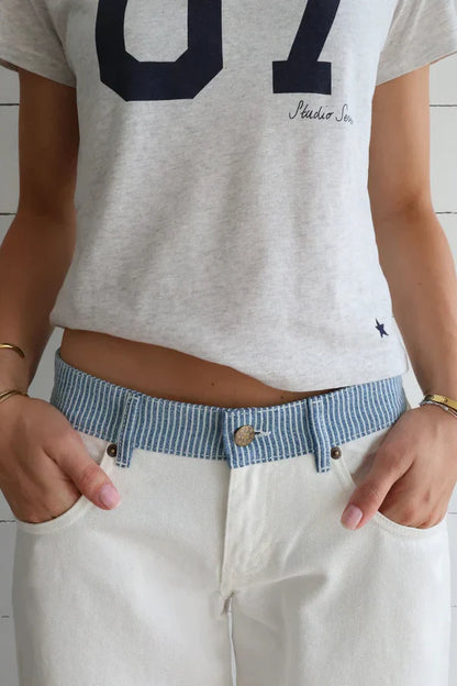 Jeans blancs coupe large