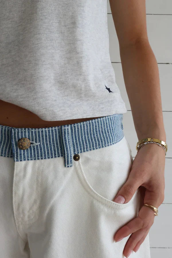 Jeans blancs coupe large