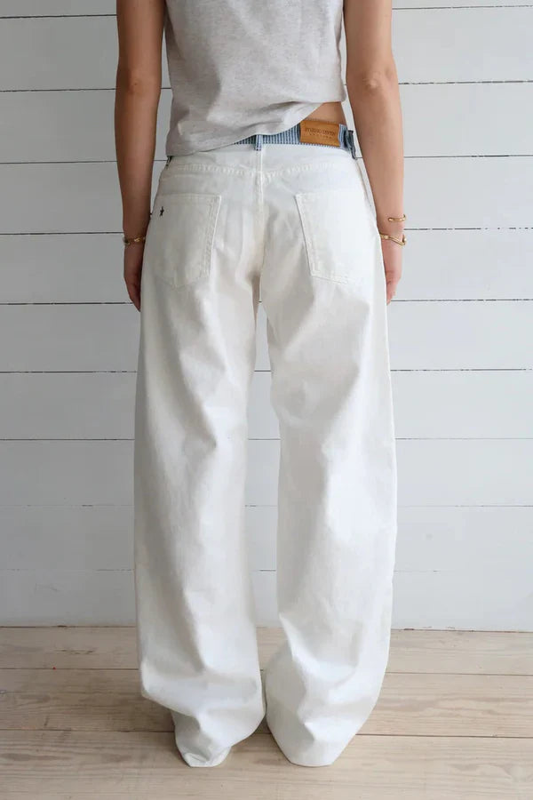 Jeans blancs coupe large