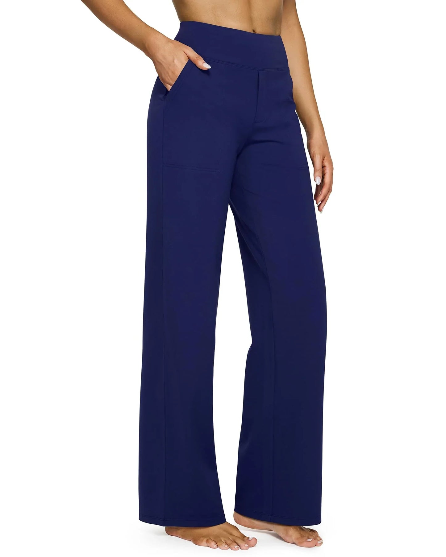 High-Waist-Hose mit weitem Bein